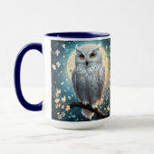 Mug Chouette Blanche À Neige Avec Étincelle, (Gauche)