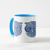 Mug Chouette bleue (Devant gauche)