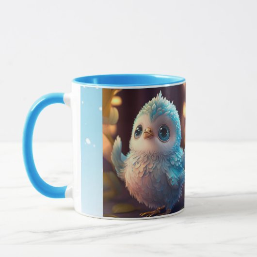 Mug Chouette Bleue Bleue Bleue Mignonne (Gauche)