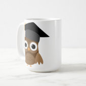 Mug Chouette Brown avec chaudière de fin d'études (Devant gauche)