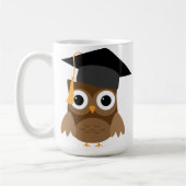 Mug Chouette Brown avec chaudière de fin d'études (Gauche)