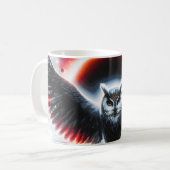 Mug Chouette céleste cosmique mystique (Devant gauche)
