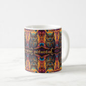 Mug Chouette cosmique de sagesse (Devant droit)