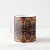 Mug Chouette cosmique de sagesse (Devant gauche)