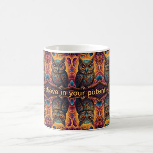 Mug Chouette cosmique de sagesse (Centre)