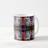 Mug Chouette cosmique de sagesse (Devant droit)