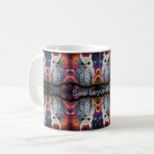 Mug Chouette cosmique de sagesse (Devant gauche)