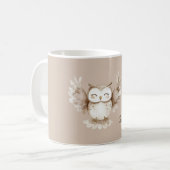 Mug Chouette Crème Marron Vous Verra (Devant gauche)