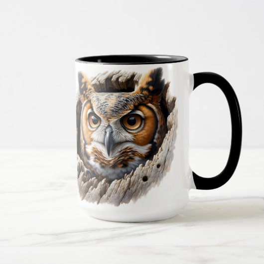 Mug Chouette dans un trou d'arbre (Droite)