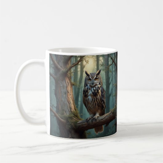 Mug Chouette dans une forêt magique (Gauche)