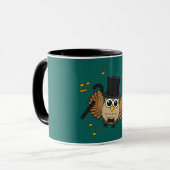 Mug Chouette dansante mignonne avec notes musicales De (Devant gauche)
