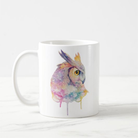 Mug Chouette d'aquarelle (Gauche)