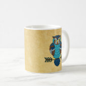 Mug Chouette d'art populaire nordique (Devant droit)