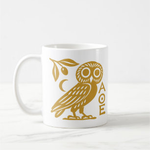 Mug Chouette d'Athéna Monnaie athénienne Symbole grec