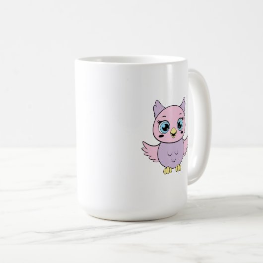 Mug chouette de dessin animé (Devant droit)