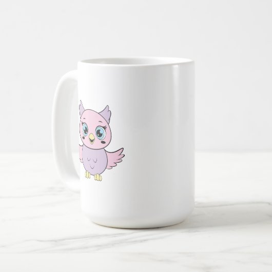Mug chouette de dessin animé (Devant gauche)