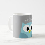 Mug Chouette de dessin mignonne - Nom personnalisé ble (Devant gauche)