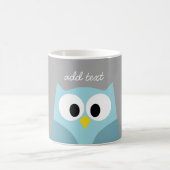 Mug Chouette de dessin mignonne - Nom personnalisé ble (Centre)