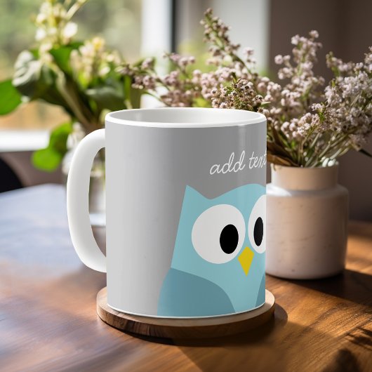 Mug Chouette de dessin mignonne - Nom personnalisé ble