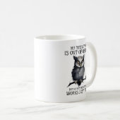 Mug Chouette de devis comique (Devant droit)