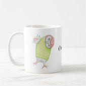 Mug Chouette de la Saint Valentin aux fleurs (Gauche)