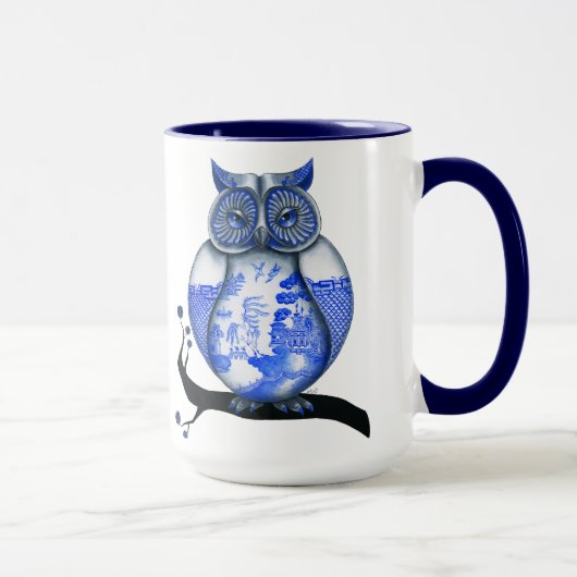 Mug Chouette de la Sauvette bleue (Droite)