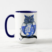 Mug Chouette de la Sauvette bleue (Gauche)