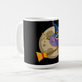 Mug Chouette de l'Assistant de dessin animé volant sur (Devant gauche)