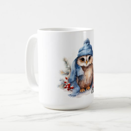 Mug Chouette de Noël (Devant gauche)