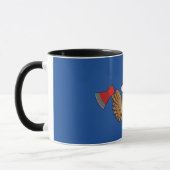 Mug Chouette de Noël avec renard et pin (Gauche)