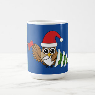 Mug Chouette de Noël avec renard et pin