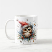 Mug Chouette de Noël Fantaisiste (Gauche)