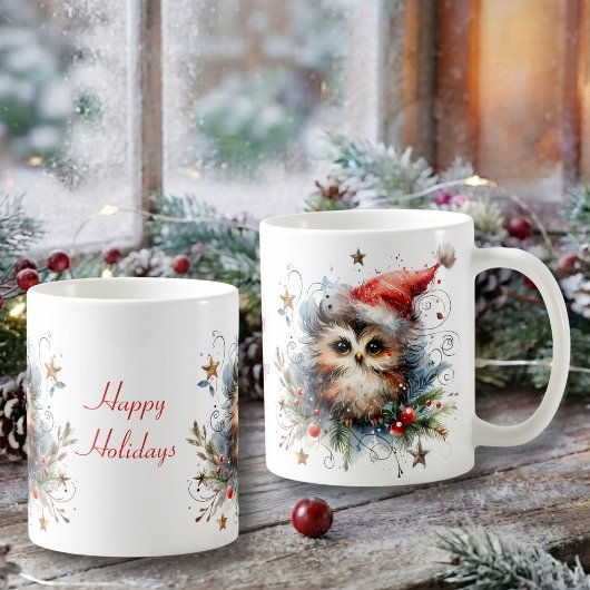 Mug Chouette de Noël Fantaisiste