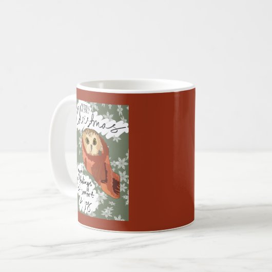 Mug Chouette de Noël Rockefeller (Devant gauche)