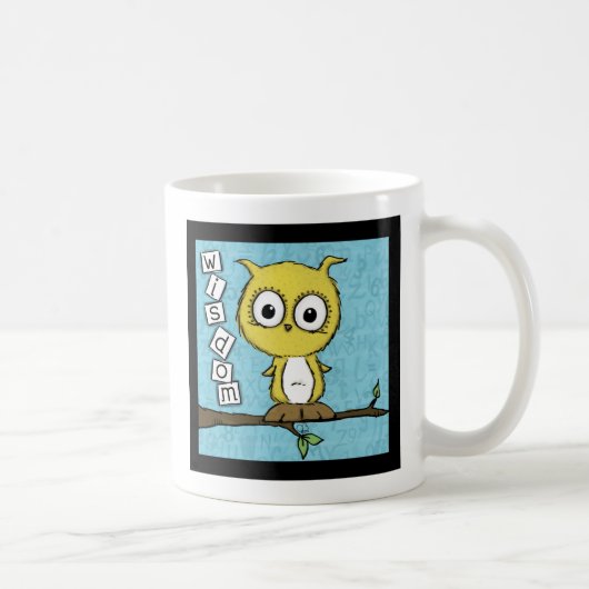 Mug Chouette de sagesse mignonne (Droite)