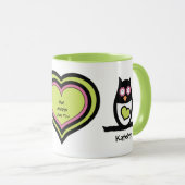 Mug Chouette de Saint-Valentin (Devant droit)