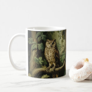 Mug Chouette de style vintage dans la forêt enchantée