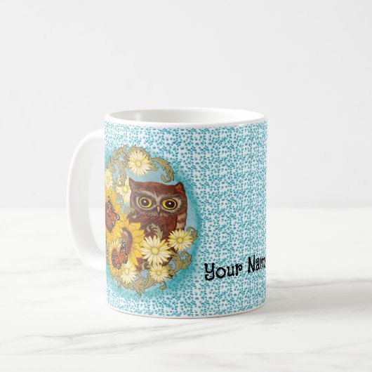 Mug Chouette de tournesol (Devant gauche)