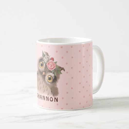 Mug Chouette des bois (Devant droit)