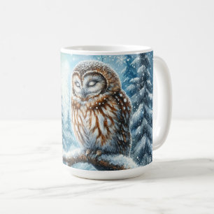 Mug Chouette des Bois Sérénité Forêt d'Hiver Faune