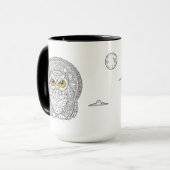 Mug Chouette d'observation de la vue de minuit Eclipse (Devant gauche)