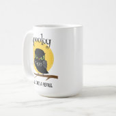 Mug Chouette Effrayante Halloween Personnalisable (Devant gauche)
