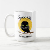 Mug Chouette Effrayante Halloween Personnalisable (Gauche)