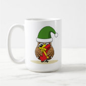 Mug Chouette elfe de Noël avec présent (Gauche)