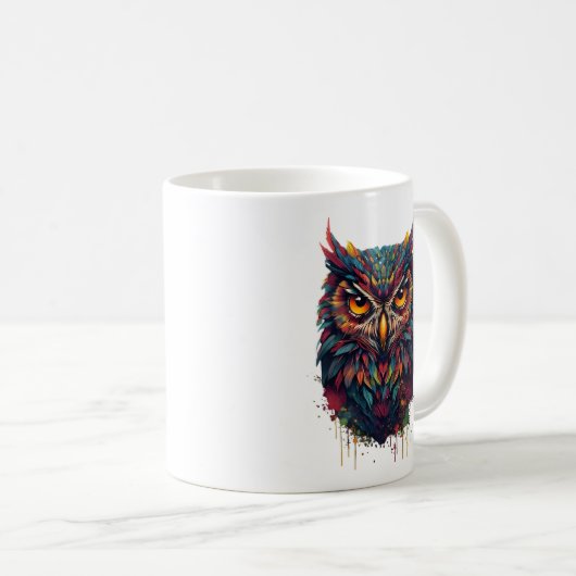 Mug Chouette en encre (Devant droit)