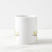 Mug Chouette endormie mignonne sur un dessin d'arbre (Centre)