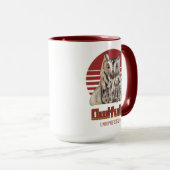 Mug Chouette ennuyée - Putain sans impression (Devant droit)