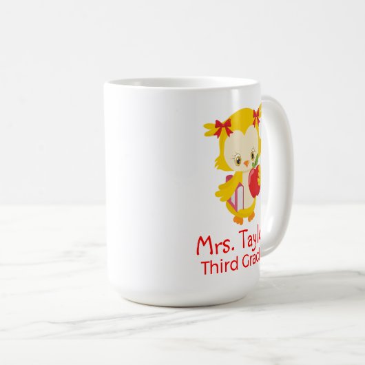 Mug Chouette enseignant (Devant droit)