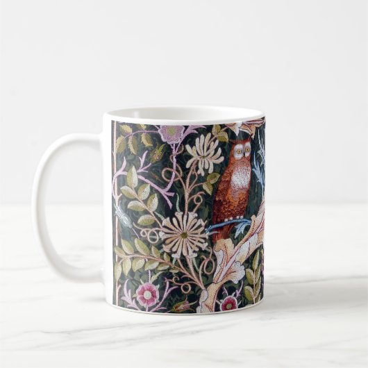 Mug Chouette et fleurs, William Morris (Gauche)