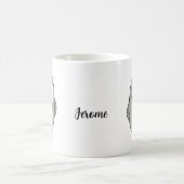 Mug Chouette Goth déplaisante avec Fleur noire nom per (Centre)